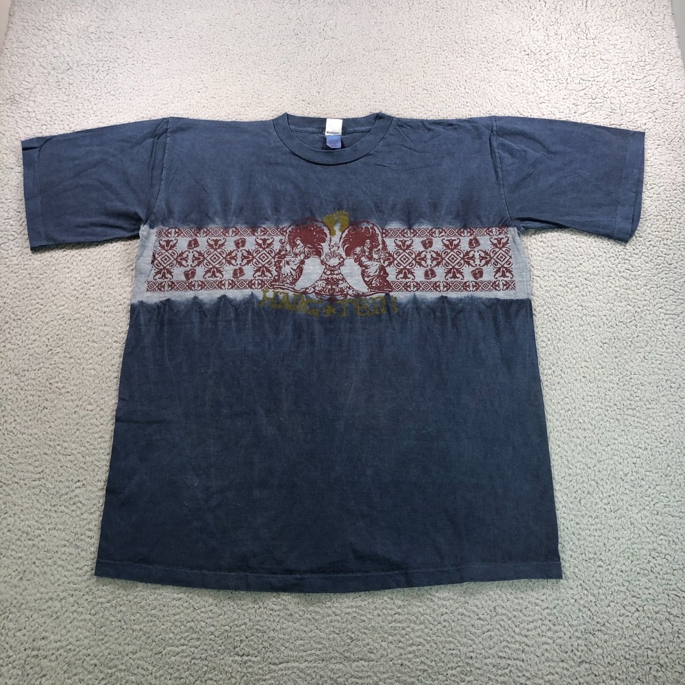 VTG Hang Ten‎ Shirt Men XL Large Blue Faded Single Stitch Surf Skate Made In USA